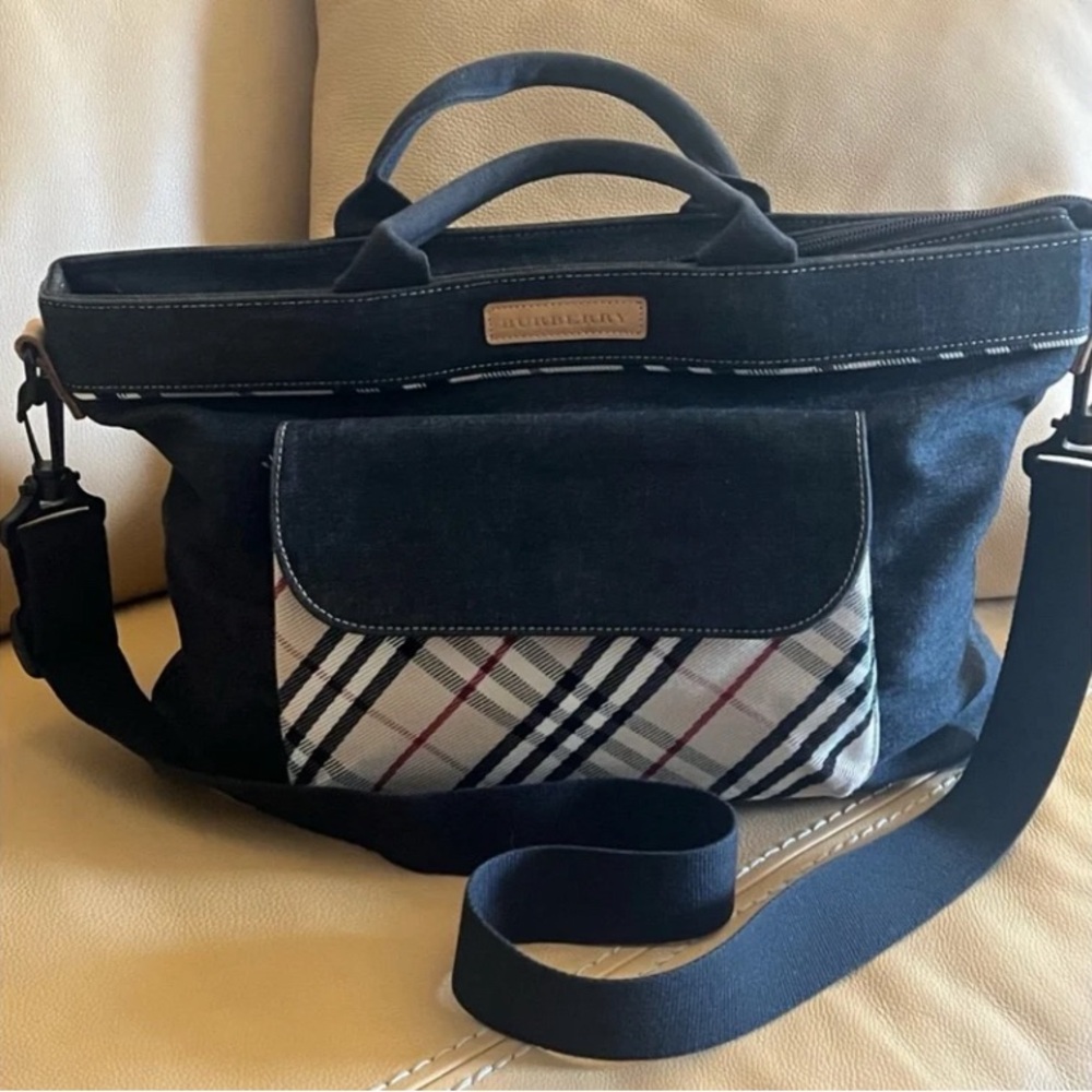 Burberry Nova Check 2way Tote Canvas Shoulder Bag W/ COA